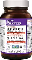 New Chapter Calcium Supplement â€“ Bone Strength Organic Plant Calcium with Vitamin K2 + D3 + Magnesium, Vegetarian, Gluten F
