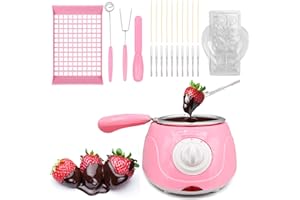 Electric Melting Chocolate Pot Set,Mini Fondue Fountain Pot Kit,Chocolate Warmer Machine,Chocolate Melting Pot with DIY Mold 