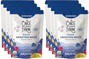 Once Upon A Farm Organic Smoothie Melts with Milk from Pasture Grazed Cows, Blueberry Burst, Non GMO, Kosher, 1 Ounces (Pack of 8)