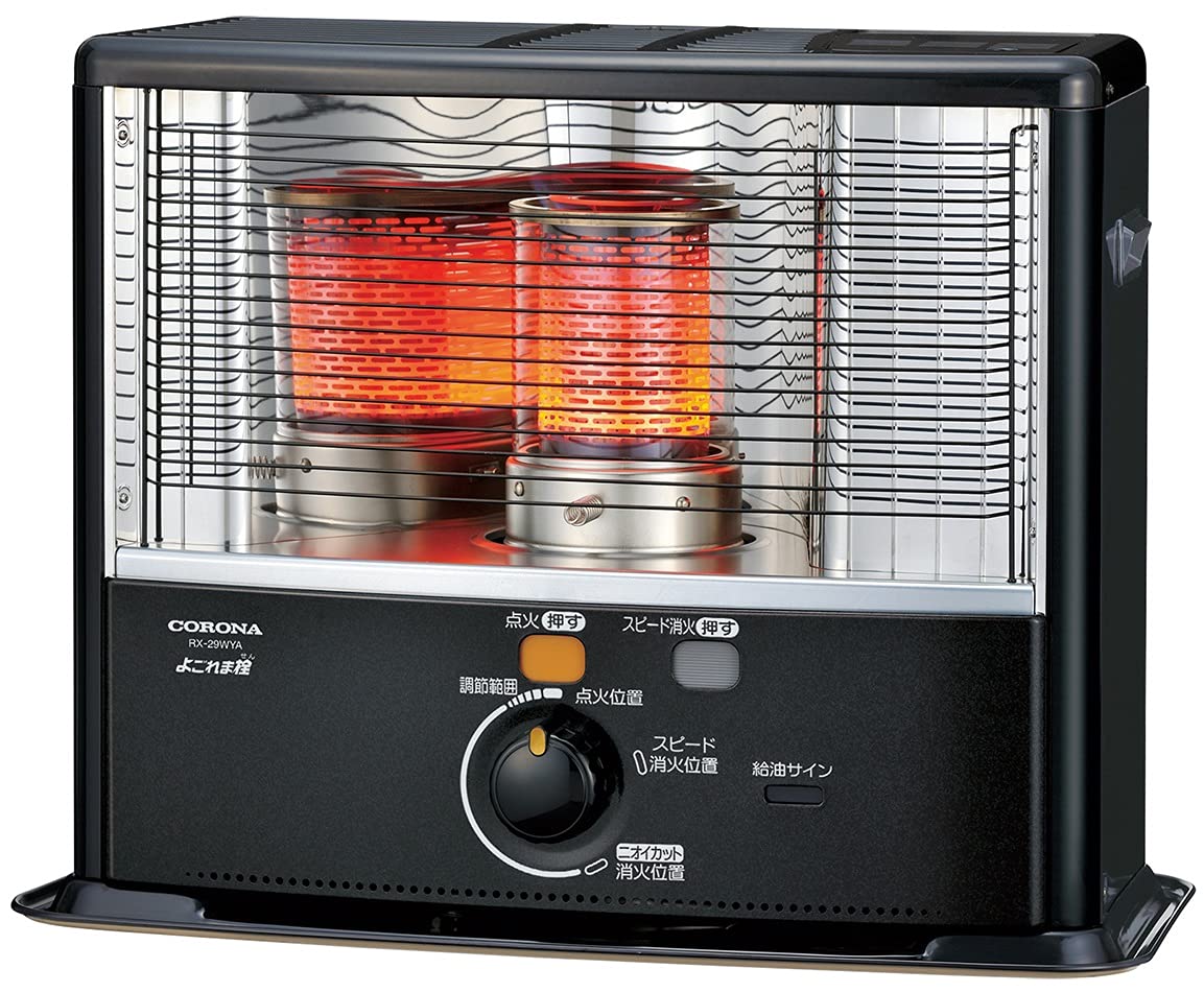 CORONA(コロナ) 石油ストーブ 【日本生産】 (木造8畳 / コンクリート10畳 まで) 電源不要 防災対策 キャンプ タンク容量5L ワンタッチ給油 グレー RX-29WYA(HD)商品画像
