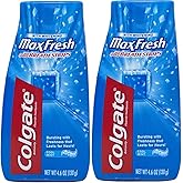Colgate Max Fresh Liquid Toothpaste with Mini Breath Strips, Cool Mint, 4.6 oz (Packaging May Vary) (Pack of 2)