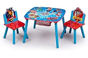 Delta Children Kids Table and Chair Set With Storage (2 Chairs Included) - Ideal for Arts & Crafts, Snack Time, Homeschooling, Homework & More, Nick Jr. PAW Patrol