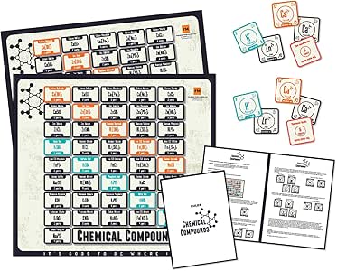 Amazon.com: Chemical Compounds Chemistry Board Game: Toys &amp; Games