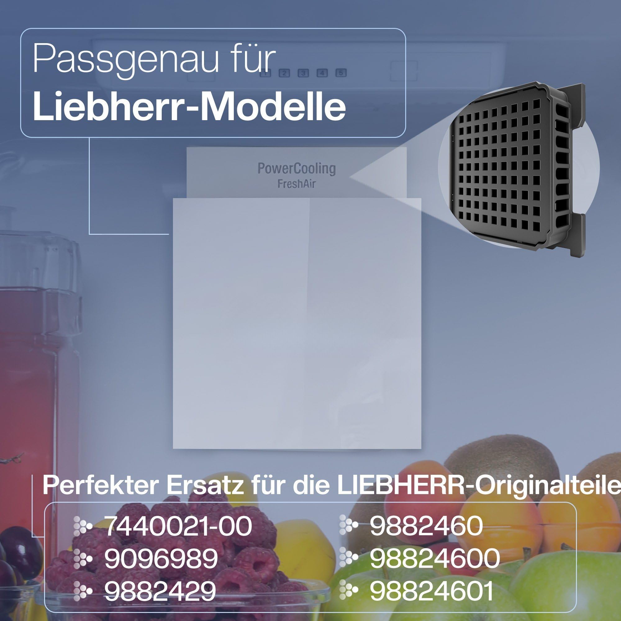 2 Aktivkohlefilter für Liebherr Fresh Air Kühlschrank 2