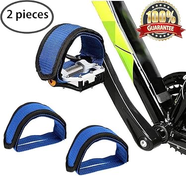Meiso - Pedales de Bicicleta con Correa para pies, 1 par