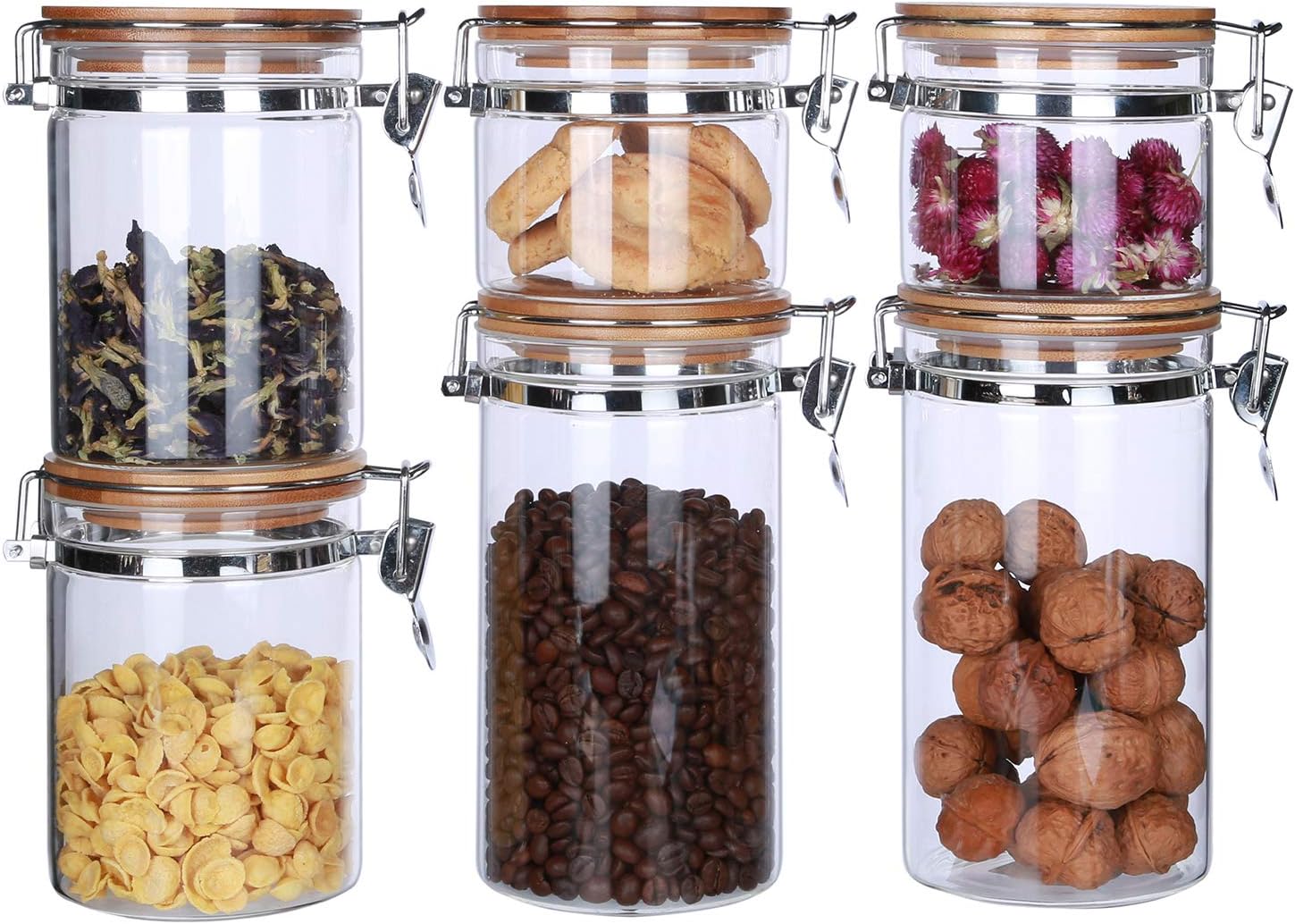 What To Put In Clear Kitchen Canisters Buy Copdrel Stackable Kitchen Canisters Set Airtight