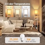 OUTON Floor Lamp with Shelves LED USB C Port 3 Color Temp Wood Shade view 2
