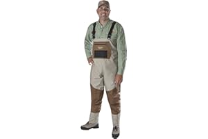 CADDIS WADING SYSTEMS Caddis Men's Attractive 2-Tone Tauped Deluxe Breathable Stocking Foot Wader(DOES NOT INCLUDE BOOTS)