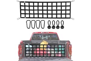 Tailgate Net for Pickup Truck Bed - Cargo Trucks Bed Divider for Full Size Truck 60'' x 18'' (Black) - Bully Mesh Tail gate C