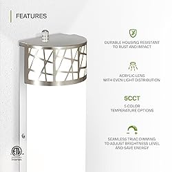 ASD 12 Inch LED Indoor Wall Sconce - Brushed Nickel