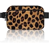 Leopard Print Fanny Pack Fashion Belt Bag Lightweight Waist Pouch with Adjustable Strap Mini Crossbody Bags for Women Travel Sports Running