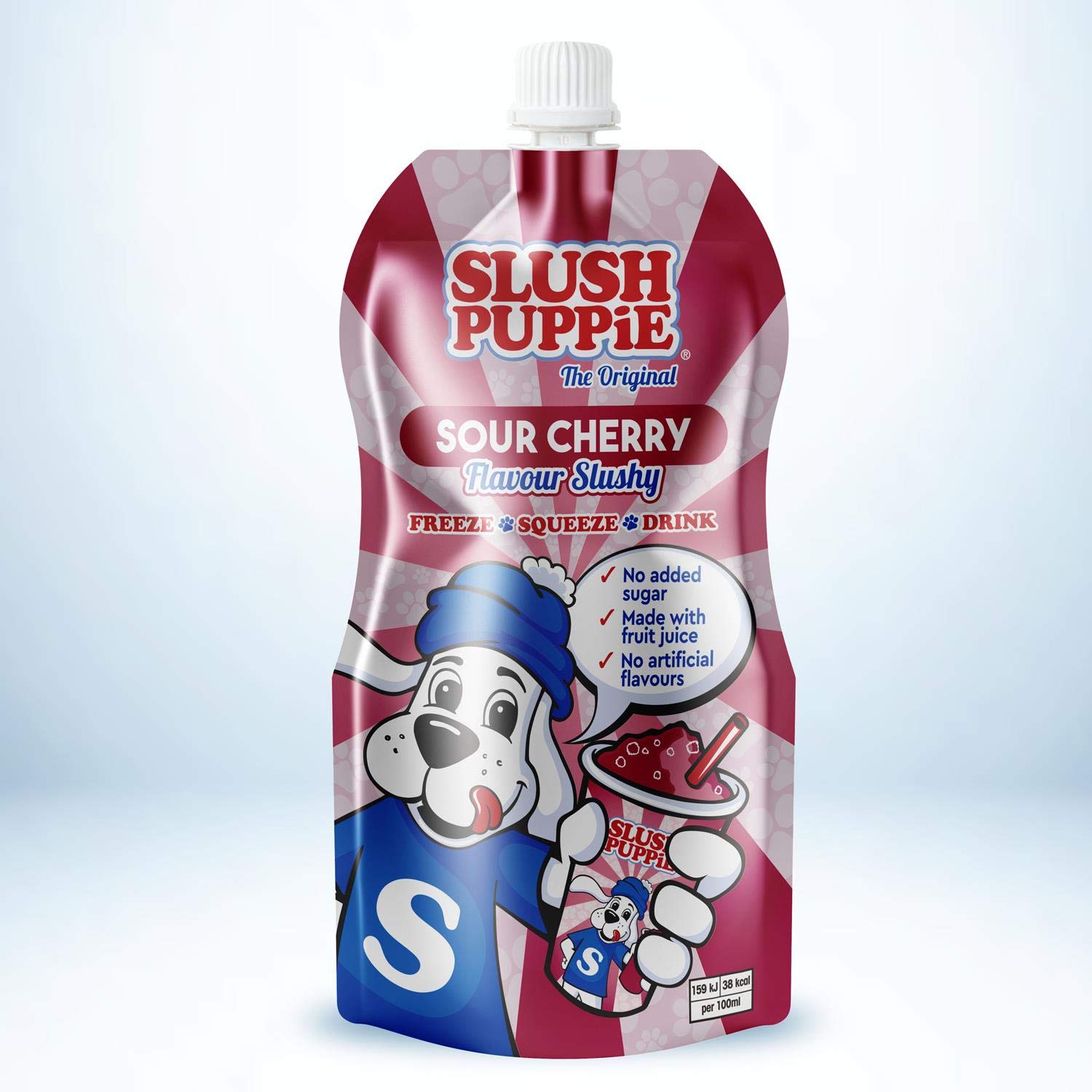 Slush Puppie Sour Cherry Pouches, 3 Pack (750 ml each)