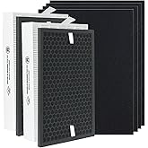 HPA5100B HPA5150 Air Purifier Replacement HEPA Filter Kit Compatible with Honeywell InSight Air Purifiers Model#HPA5100B/5150,2Premium True Hepa Filter+2Enhancement Carbon Filters+4Carbon Pre-Filters