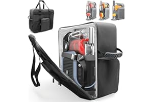 amiumuca Carrying Bag for Ninja SLUSHi Slushie Machine - Easy Access Front Panel, Insulated Easy-Clean Lining with Multiple Pockets, Rugged Outdoor Case for Ninja FS301 Accessories