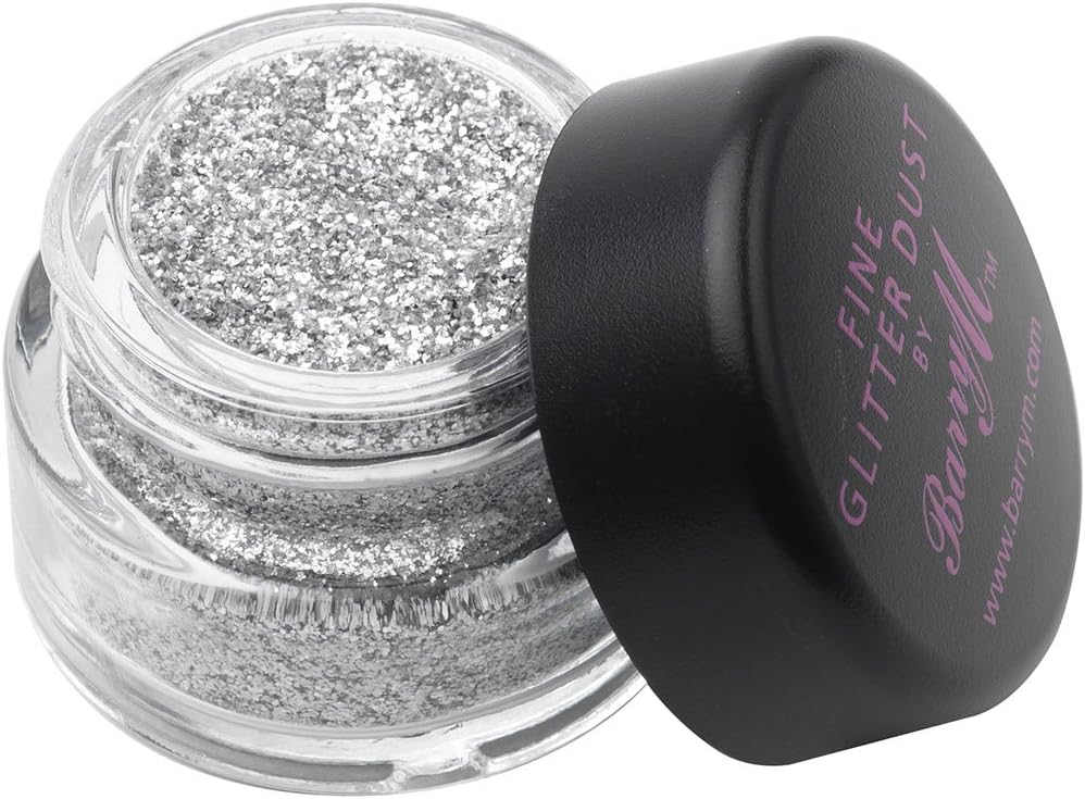 Barry M Fine Glitter Dust 4 Silver Loose Powder Eyes Lips Cheeks Makeup