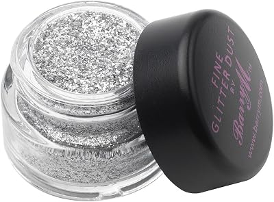 Barry M Fine Glitter Dust 4 Silver Loose Powder Eyes Lips Cheeks Makeup