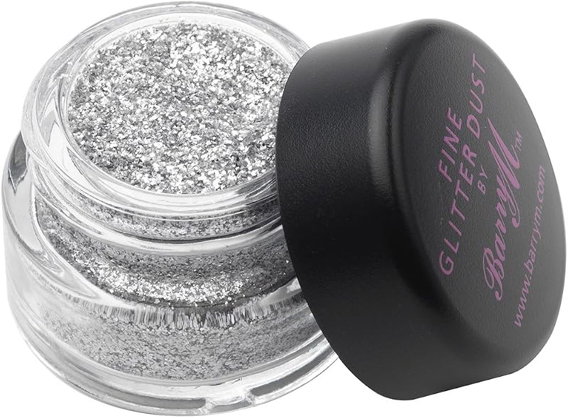 Barry M Fine Glitter Dust 4 Silver Loose Powder Eyes Lips Cheeks Makeup