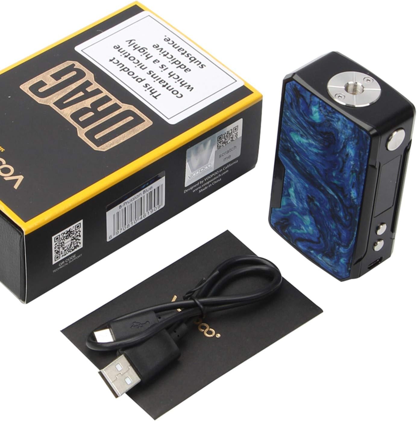 Original VOOPOO Drag Mini Mod 117w TC Box Mod 4400mAh Gene.FIT Chip Electronic Cigarette Vape Box Mod