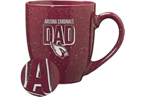 Rico Industries NFL Football Las Vegas Raiders #1Dad 16 oz Team Color Laser Engraved Speckled Ceramic Coffee Mug