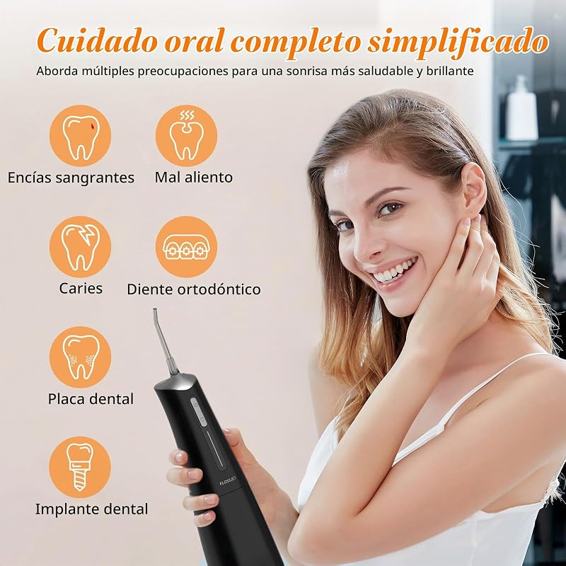 Irrigador Dental Inalámbrico Irrigador Bucal Portatil 4 Modos