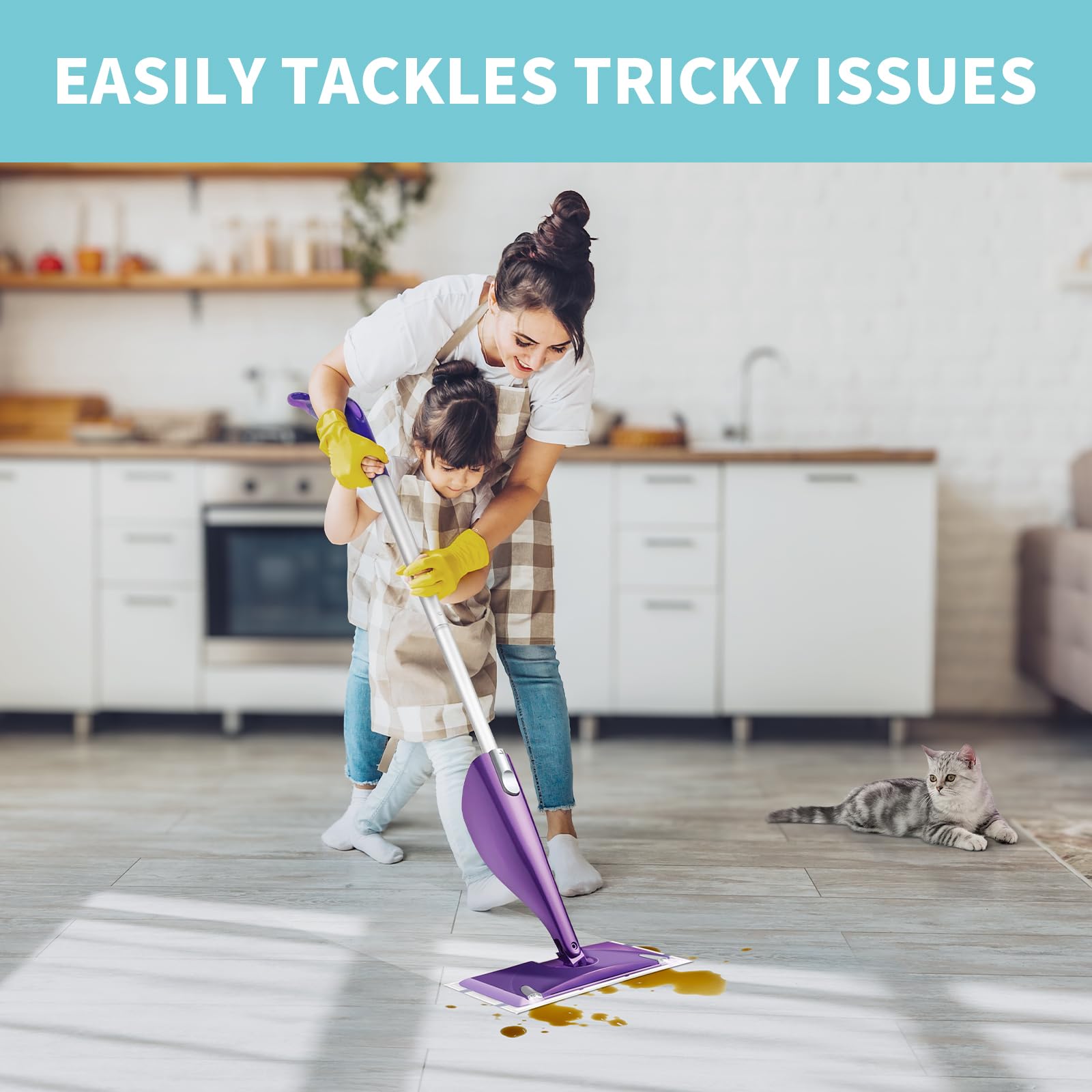 AIR U+ Disposable Mop Pad Refills for Swiffer Wet Jet Mops, Thickned and Absorbent Wet Pads Refill, 30 Count