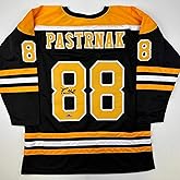 Facsimile Autographed David Pastrnak Boston Black Reprint Laser Auto Hockey Jersey Size Men's XL