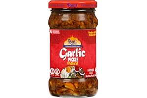 Rani Garlic Pickle (Achar, Spicy Indian Relish) 10.5oz (300g) Glass Jar ~ Vegan | Gluten Free | NON-GMO | Kosher | No Colors 