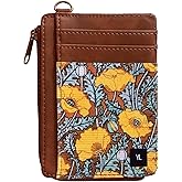YLUEAWP RFID Blocking Slim Wallet for Women - Credit Card Holder with ID Window Dandelion Pattern 7-15 Cards