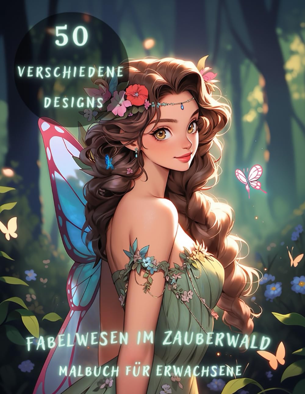 Fabelwesen im Zauberwald Malbuch für Erwachsene