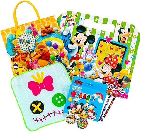 Amazon Co Jp タイガーキャット ディズニー わくわくギフト ディズニー柄の文具 約8点入 文房具セット 文房具 学用品 筆記用具 ノート 鉛筆 消しゴム タオル バッグ カラーペン 保育園 幼稚園 幼児 小学生 男の子 女の子 子供 子供会 キャラクター 入学 祝い