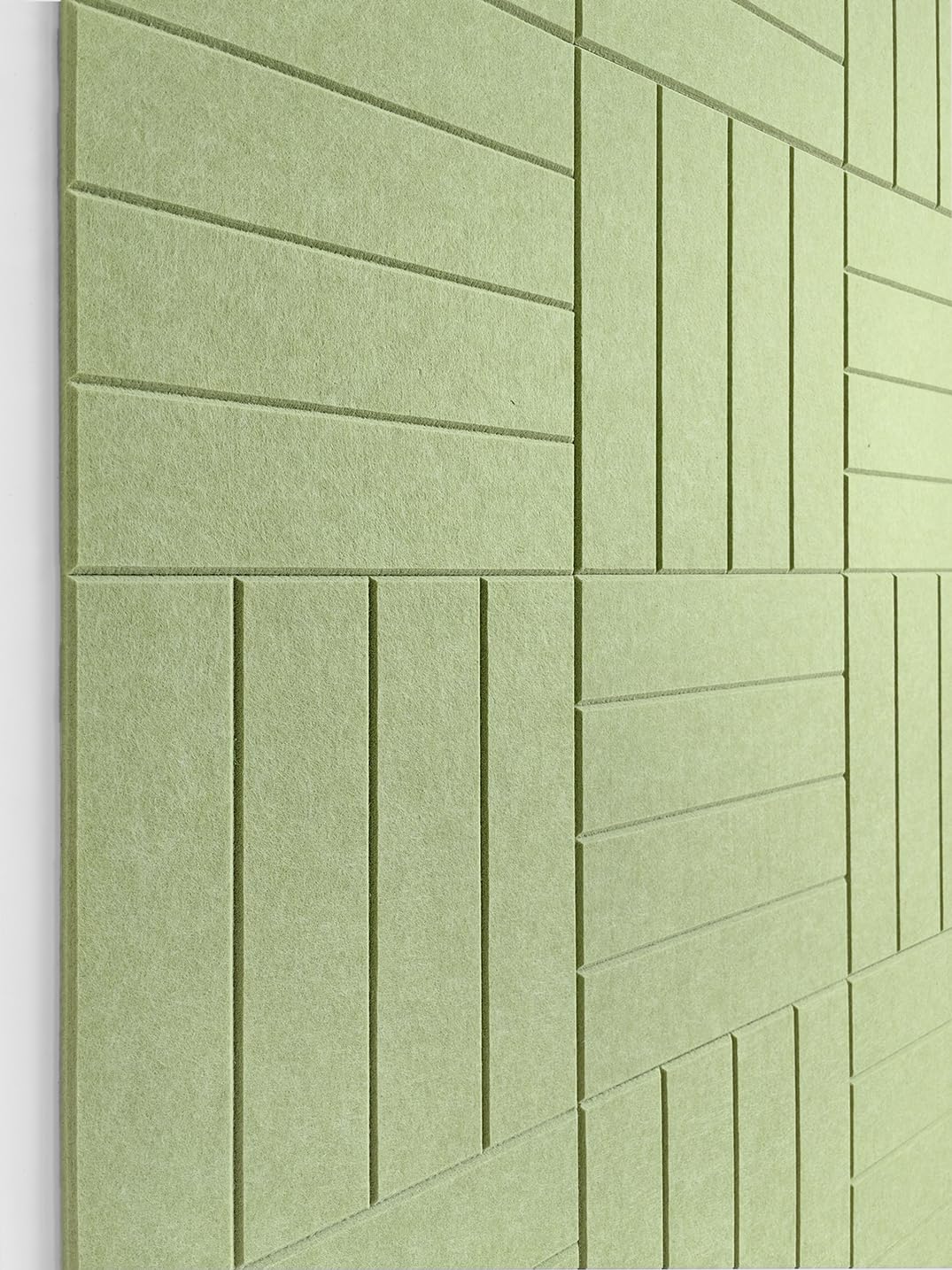 Photo 1 of Large Cork Board Alternative - 12-Pack Felt Wall Tiles with Safe Removable Adhesive Tabs, Cork Wall Tiles Bulletin Board Home Office Essentials - Spring Green