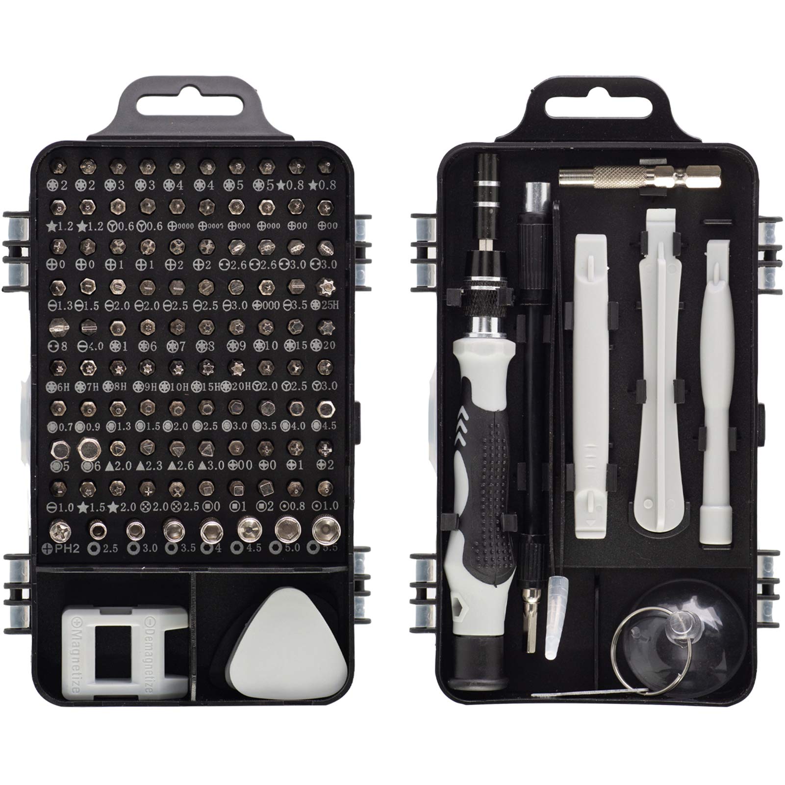 HPMAISON 115 in 1 Precision Screwdriver Set, Magnetic Mini Screwdriver Set DIY Hand Work Repair Tools Kit for iPhone, Laptop, PC, Watch, Glasses and Other Electronics, Small Screwdriver Kit with Case — image 1