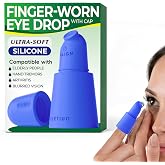 Finger-Worn Eye Drop Applicator,Soft Silicone Guide for Stability &amp; Precision Aim, Reduces Waste &amp; Hand Shaking,Ideal for Tremors,Arthritis,Limited Mobility,Hygienic,Portable with Travel Case