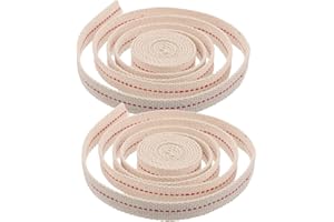 Cabilock 2 Rolls 0.9cm Flat Cotton Wick for Kerosene Lamps, Replacement Wick for Outdoor Camping Oil