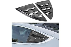 KARTONMOTOR Rear Side Window Louver Cover Compatiable with Tesla Model 3 Y,Exterior Decoration for Tesla Model 3 Y Accessories,Awesome Style for Tesla Model 3 Y (Model 3 Black)