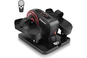 ANCHEER Under Desk Elliptical, Electric Ellipse Leg Exerciser While Sitting for Seniors Adults, Auto/Manual Dual Mode Motorized Foot Pedal Exerciser with Remote Control for Home Office Use