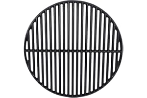GasSaf 18 3/16" Cast Iron Cooking Grate Replacement for Large Big Green Egg, Kamado Joe Classic, Vision Grill VGKSS-CC2, B-11N1A1-Y2A