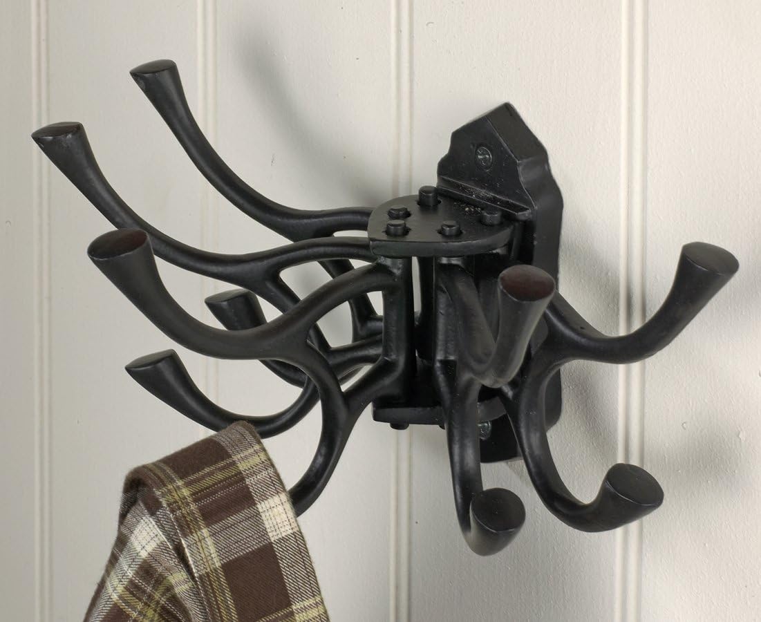 Coat Hook Rack in Black Iron Amazon.co.uk Kitchen & Home