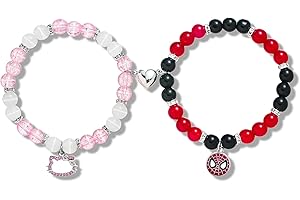 KUSERON Spider Matching Bracelets for Couples, Valentine's Day Bracelets Gifts for BF GF, Magnetic Friendship Spider Bracelet