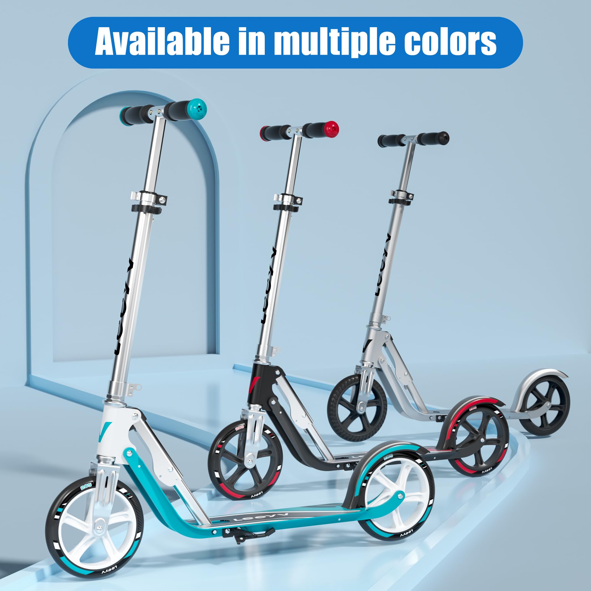 Scooter for Kids 6-12 & Adults | Holds Up to 240lbs, Foldable, Lightweight Aluminum Frame | Adjustable Height | Smooth Ride on Any Terrain