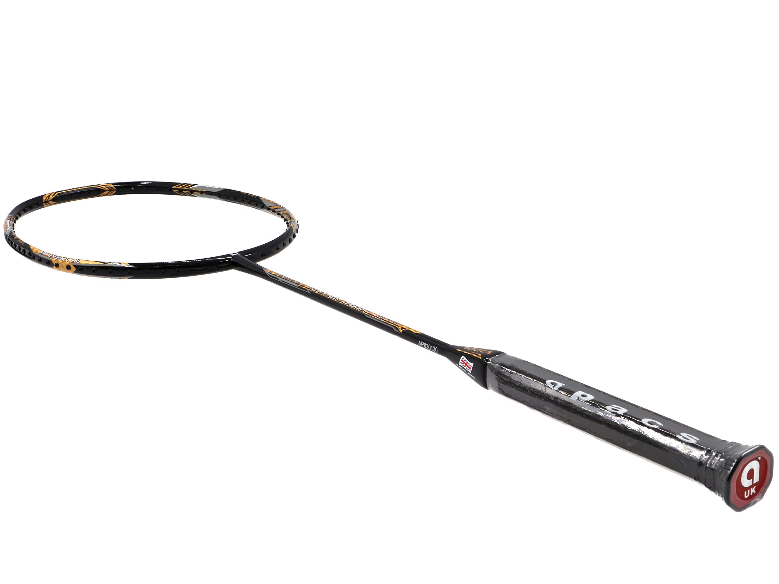 Mua Apacs Feather Weight XS Black Gold Pre-Strung Badminton Racket (8U ...