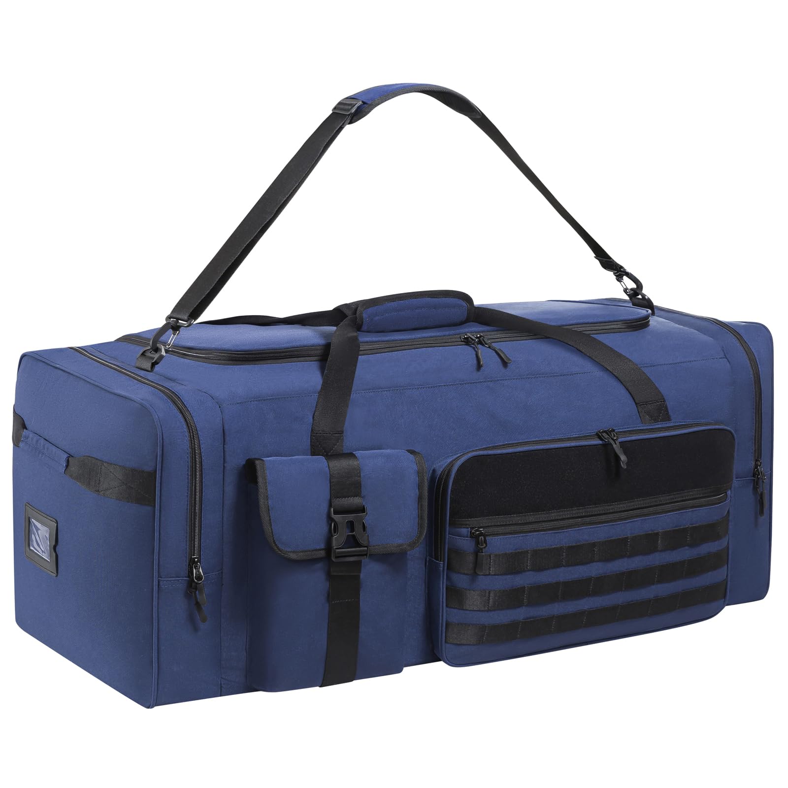 Photo 1 of 130L Extra Large 36" Heavy Duty Sports Gym and Travel Duffel Bag - Oversized Equipment Gear Bag for Basketball, Baseball, Hockey, Football, Helmets, and Pads - Durable, Giant (Blue)