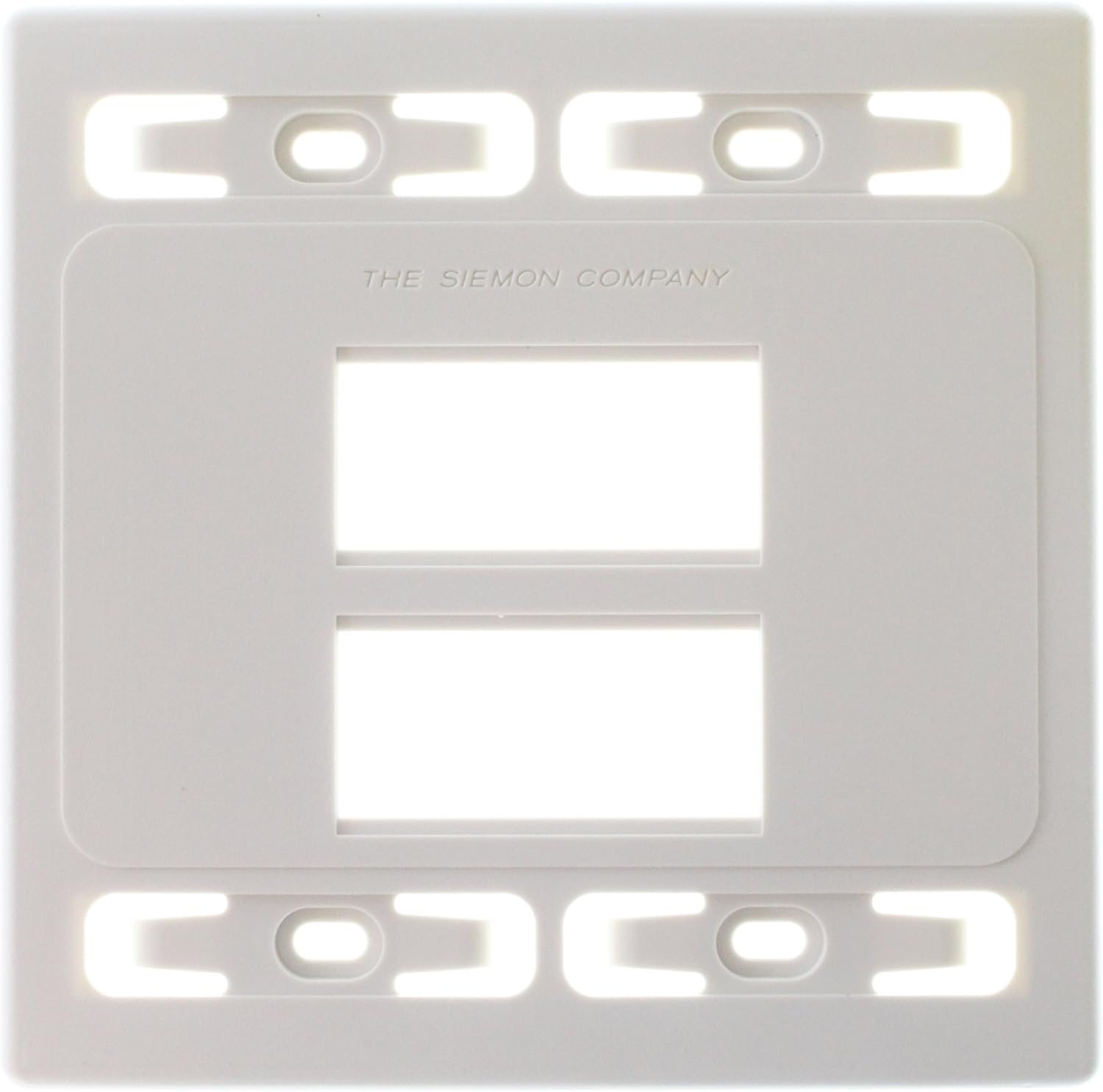 Product image for SIEMON MX-FP-D-12-02 MAX DOUBLE GANG FACEPLATE 12-PORT WHITE