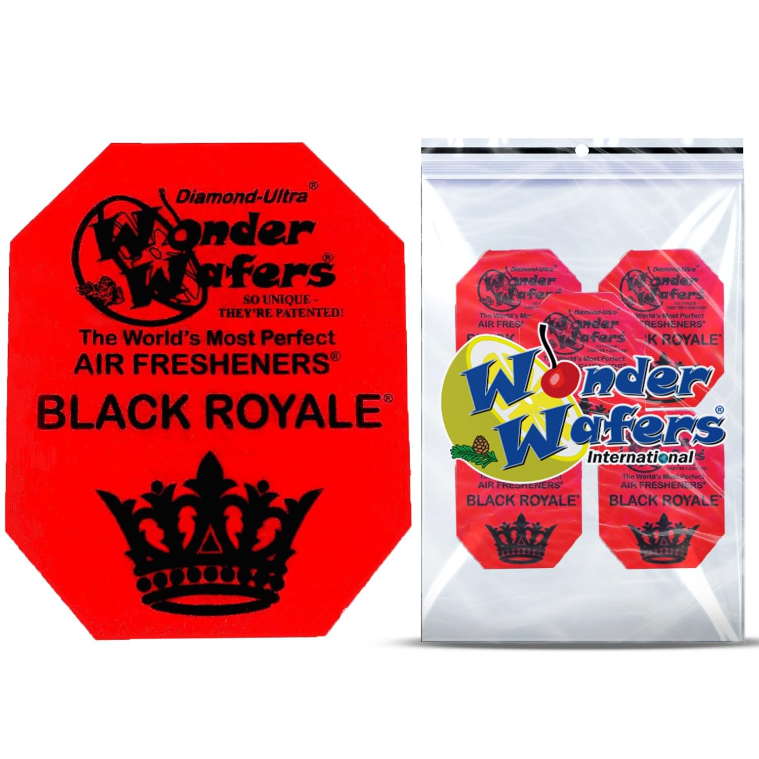 Photo 1 of Wonder Wafers Car Air Fresheners - Individually Wrapped (100, Black Royale)