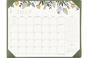 Desk Calendar 2026 with Desktop Mat, Cabbrix Large Desk Pad Calendar 22 x 17 Inch 18 Months Runs From July 2026 to December 2