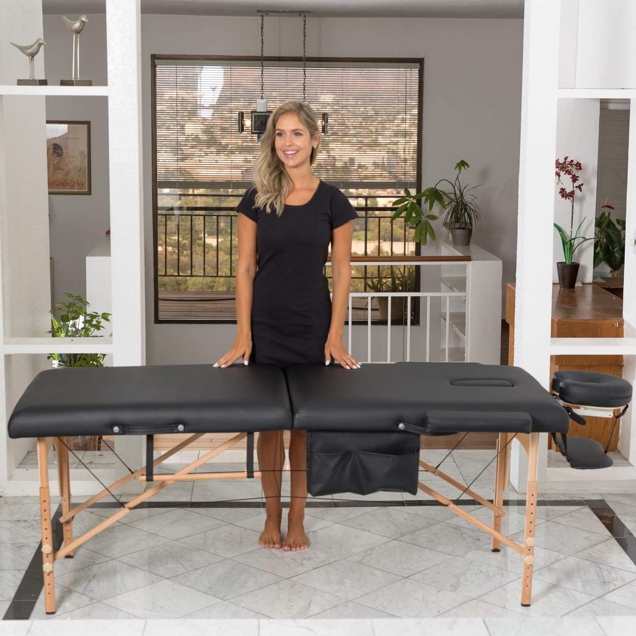 Luxton Home Premium Memory Foam Massage Table - Easy Set Up - Foldable & Portable: Sports & Outdoors