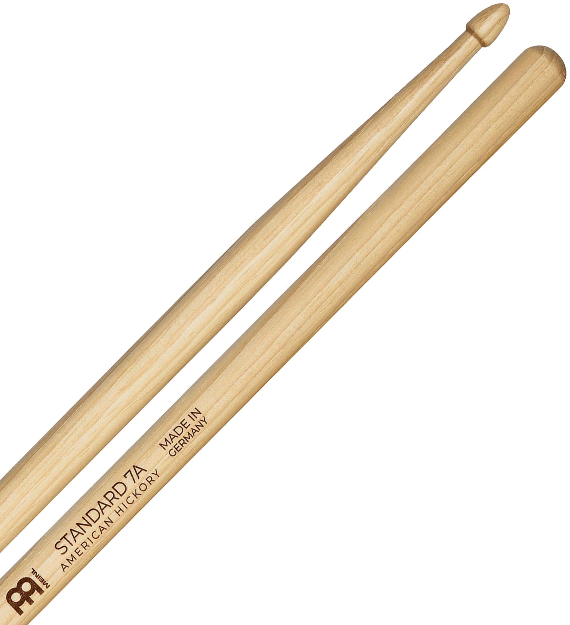Meinl Stick & Brush Drumsticks, Standard 7A - American Hickory with Acorn Shape Wood Tip - MADE IN GERMANY SB100