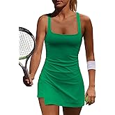 Yanekop Womens Tennis Dress with Built in Shorts Golf Dress Athletic Outfits Yoga Active Workout Dresses