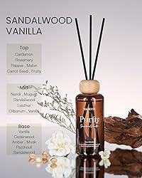 M&SENSE Sandalwood Vanilla Reed Diffuser Set: 6.3