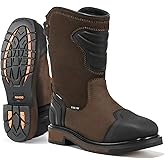 NINGO Steel Toe Work Boots for Men, Waterproof Safety Boots with All-Around Protection, Mens Square Toe Construction Boots with Slip Resistant & EH Protection, for Industrial Motorcycle